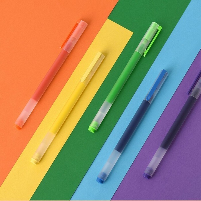 

Mijia Gel Pen Color Pulpen Multiwarna Rainbow isi 5 Pcs