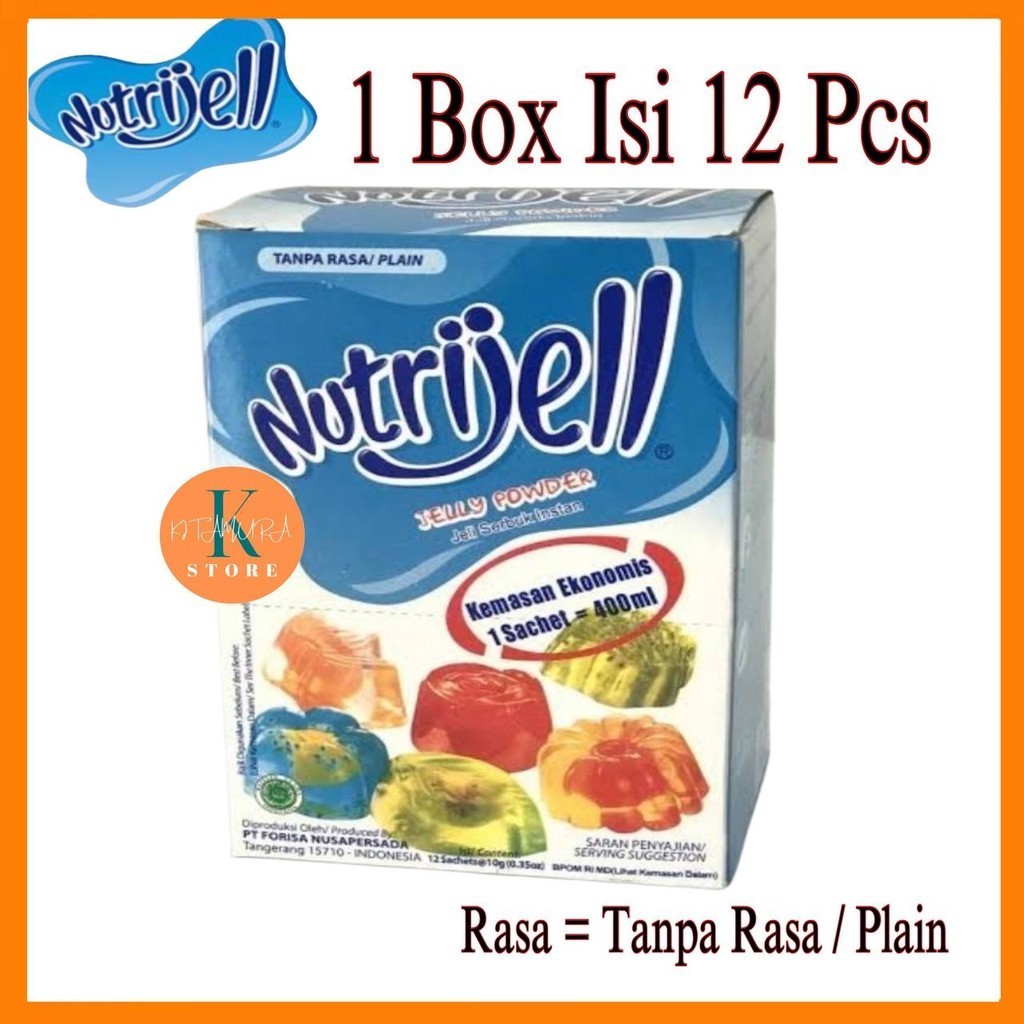 

Nutrijell Ekonomis 10gr Per Box Isi 12 Sachet Varian Banyak Rasa