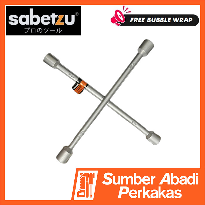 SABETZU Kunci Roda Palang 17 19 21 23 mm Ukuran 14" Konci Ban Mobil