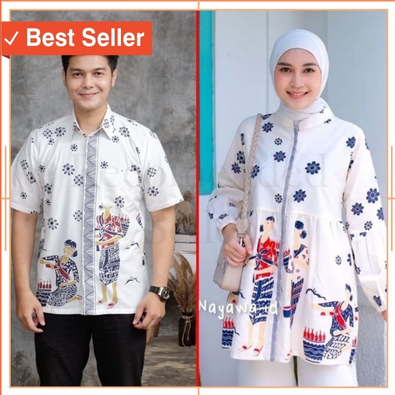 Batik COuple Murah kekinian / couple baju batik wanita modern baju batik wanita kantor