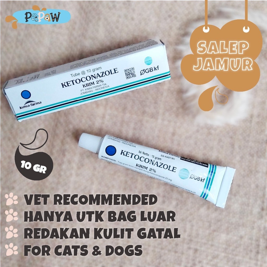 Salep Jamur Kucing Anjing Kelinci Ketoconazole Obat Luka Jamur Kucing