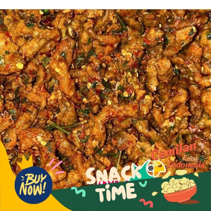 

PROMO SPESIAL keripik usus pedas daun jeruk crispy 1kg