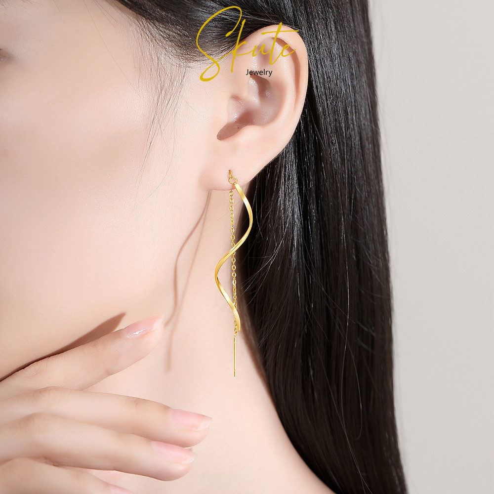 Skute Jewelry Fashion Anting Emas Earrings Titanium Berlian Anting Drop Earrings Jumbai Berlian Mura