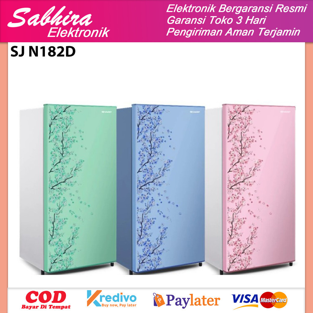 Kulkas SHARP 1 pintu 166 liter series sj n182d low watt promo murah garansi resmi