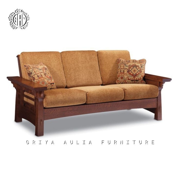 Bangku bale bale kayu jati kombinasi bantalan tebal terbaik