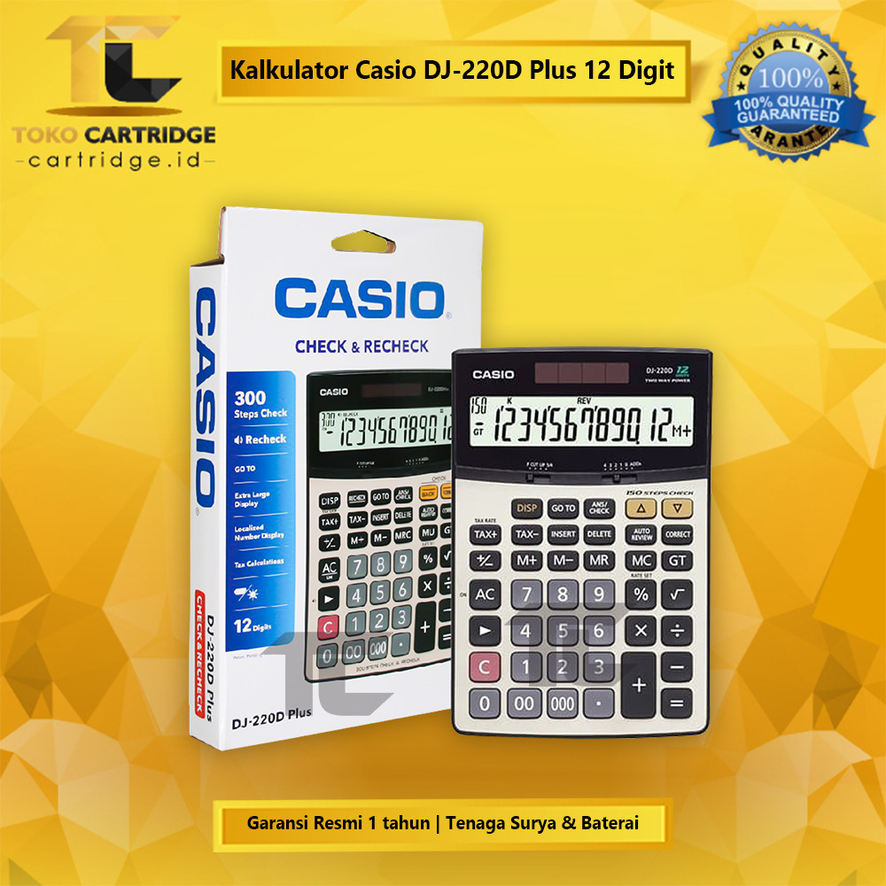 

Kalkulator Desktop Casio DJ-220 D Plus 12 Digit Check & Correct Calculator DJ-220D Kalkulator Desktop Cek Ulang Garansi Resmi Original