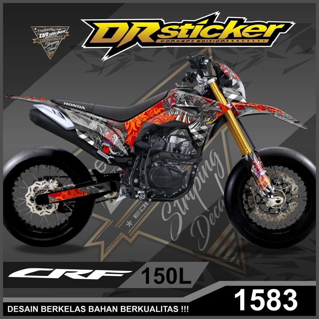 Dekal Sticker Custom CRF 150L Full Body sticker Skotlet CRF Desain Barong Bali - Stiker Decal full b