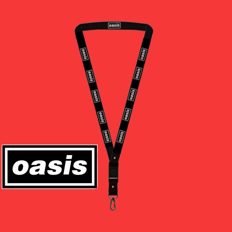 

TALI LANYARD OASIS BAND METAL ROCK MUSIK HITAM ID CARD