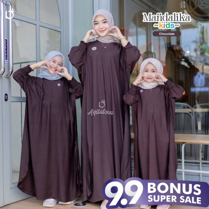 NEW/ KAFTAN MANDALIKA COUPLE IBU DAN ANAK ORIGINAL BY AQILALOVA |