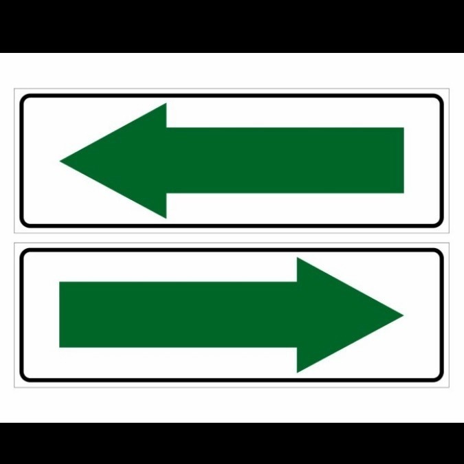 

stiker vinyl sign rambu k3 cut penunjuk arah stiker panah 10x5cm