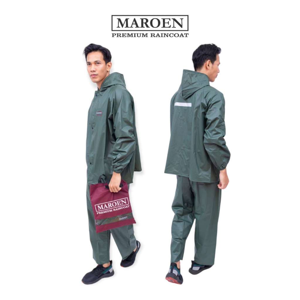 JAS HUJAN PRIA BY MAROEN ORIGINAL BAHAN PVC PREMIUM TEBAL ANTI REMBES LENTUR KUAT MURAH GROSIR JAS H
