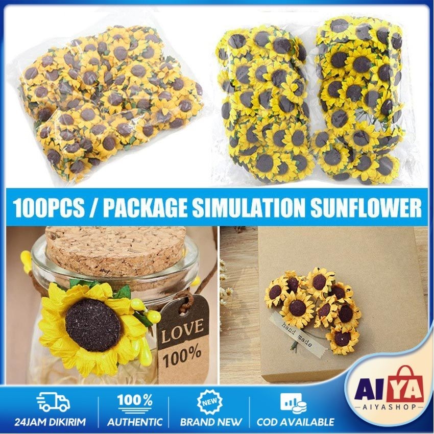 

Aplikasi Kelopak Matahari Bunga Artificial Flower Bunga Kertas Mini Dekorasi Rustic Mahar Ring Box Bearer Terrarium Kotak Cincin Craft DIY