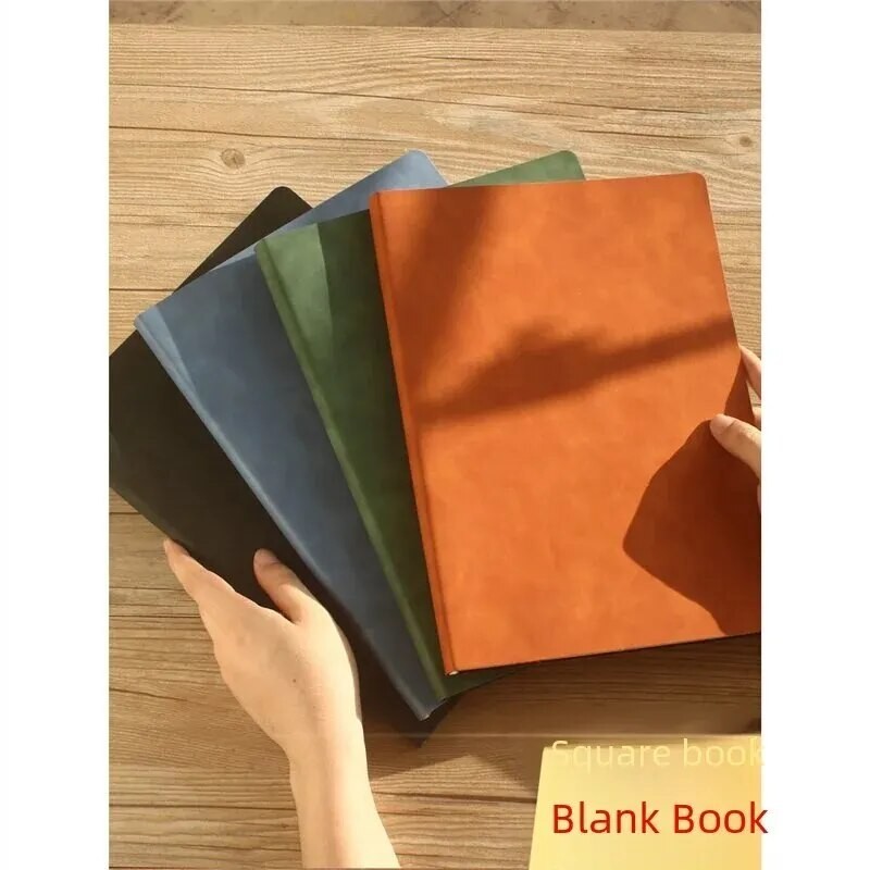

A4/b5 Simple Plaid Notebook Softcover Journal High Aesthetic Grid Book For Studying Recording