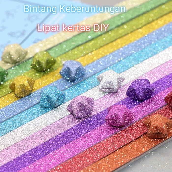 

Kertas Origami Bintang 18 Color Kertas Bintang Glitter Kertas Bintang Motif Star Paper Star