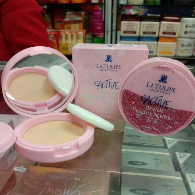 La Tulipe Active Flawless Prssed Powder | BEDAK LA TULIPE