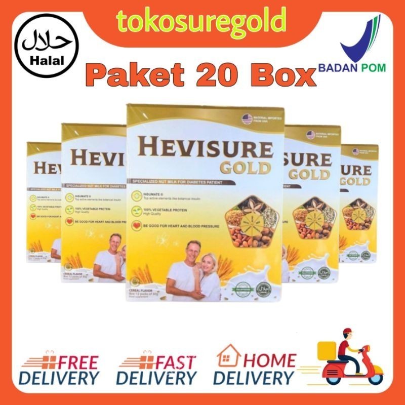 

PAKET 20 HEVISURE GOLD ORIGINAL SUSU DIABETES GULA DARAH TINGGI DAN KENCING MANIS