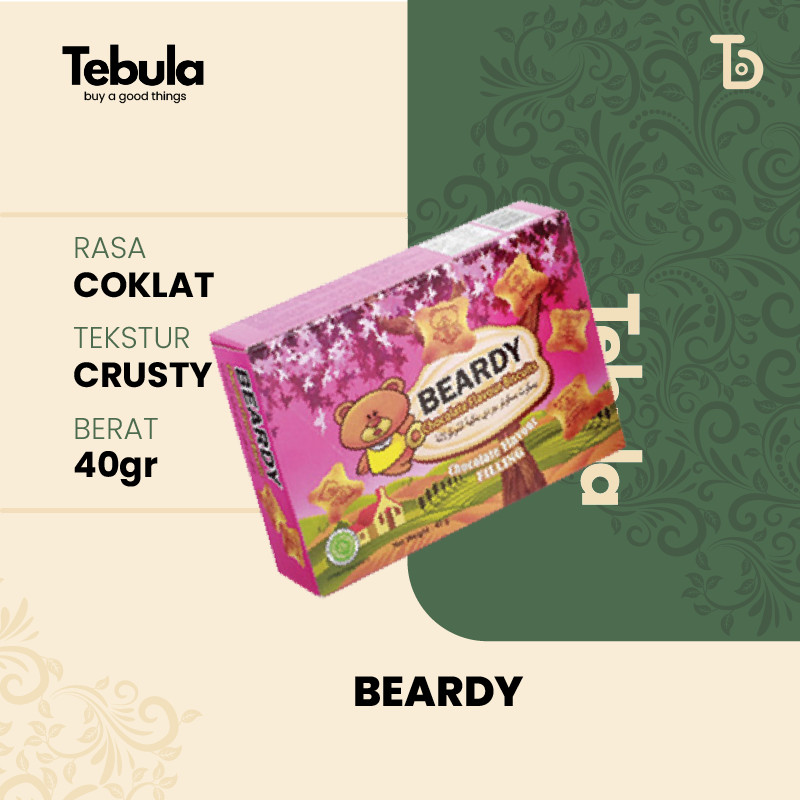 

[ TEBULA ]- BISKITOP BISKOTO BEARDY 40gr Biskuit Anak Dewasa Enak Renyah Biscuit Rasa coklat cokelat Terbaru