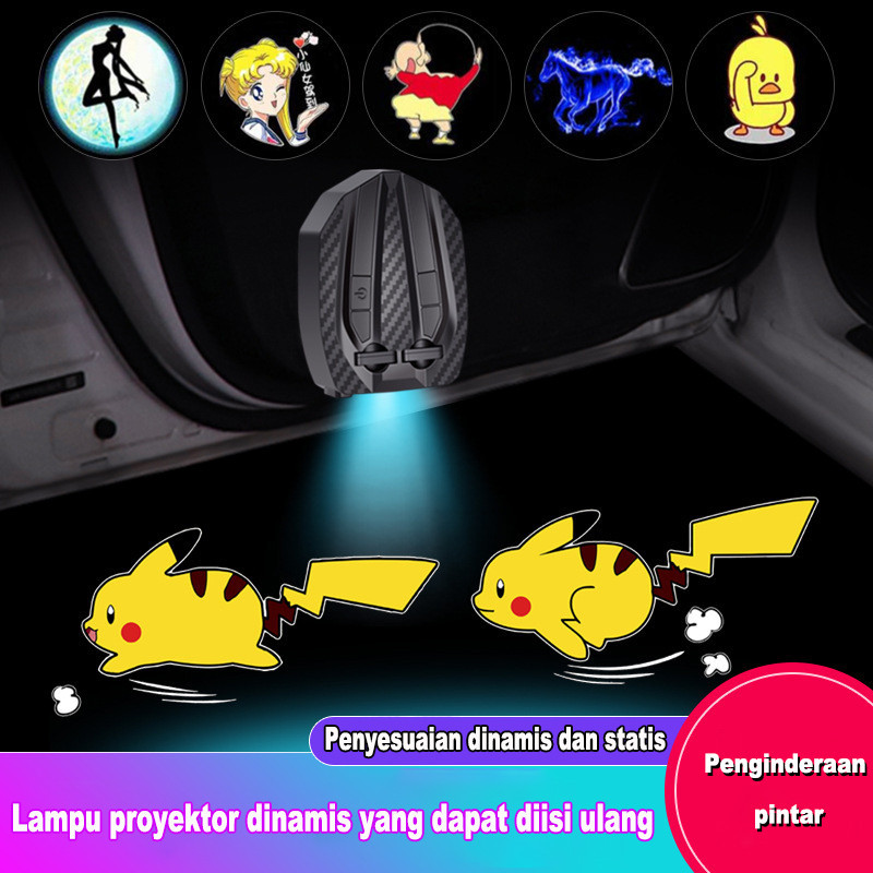 ☂Lampu hias sepeda motor/Lampu LED motor/Lampu Proyektor Sepeda Motor/Selamat datang cahaya/Lampu Pr