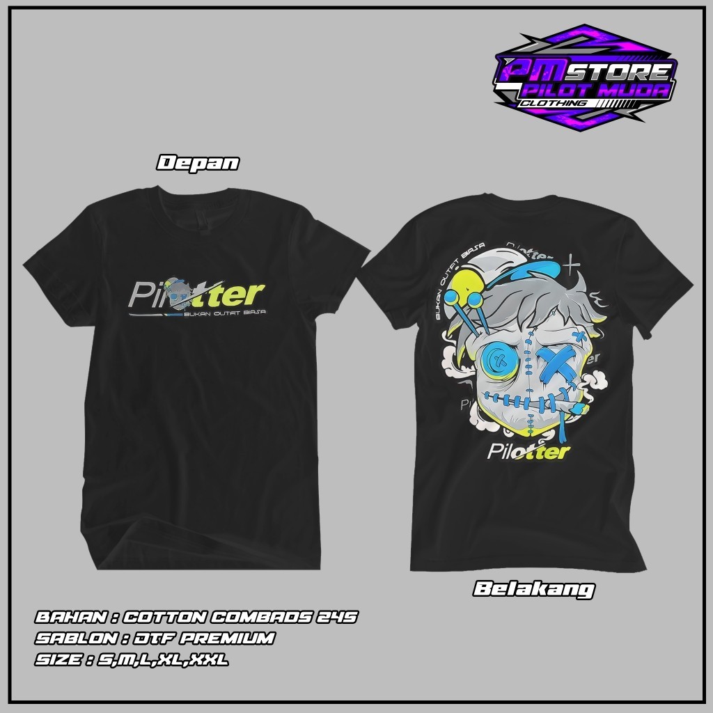 [Bisa COD] Kaos Pilotter Smoker Green Original Merchandise | Kaos Katun 24s Asli | Baju Kaos Viral P