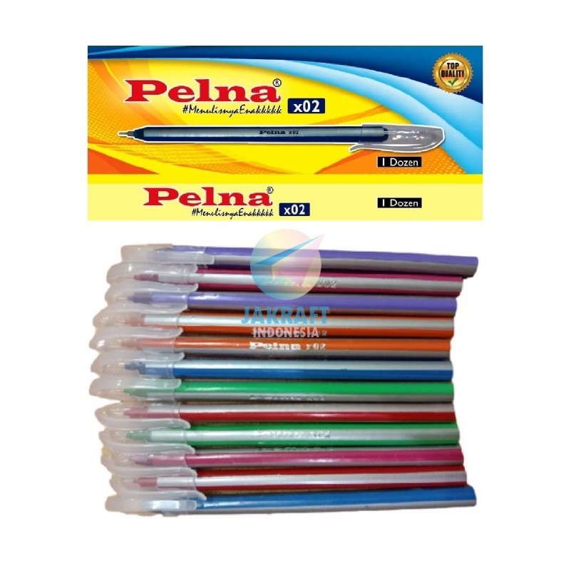 

merawat bolpoin agar awet dan tidak mudah rusak - Pulpen Bolpen Pen Lilin Murah Tebal PELNA x02 Smooth Writing Souvenir Warna Warni Mirip Quantum 0.6 mm