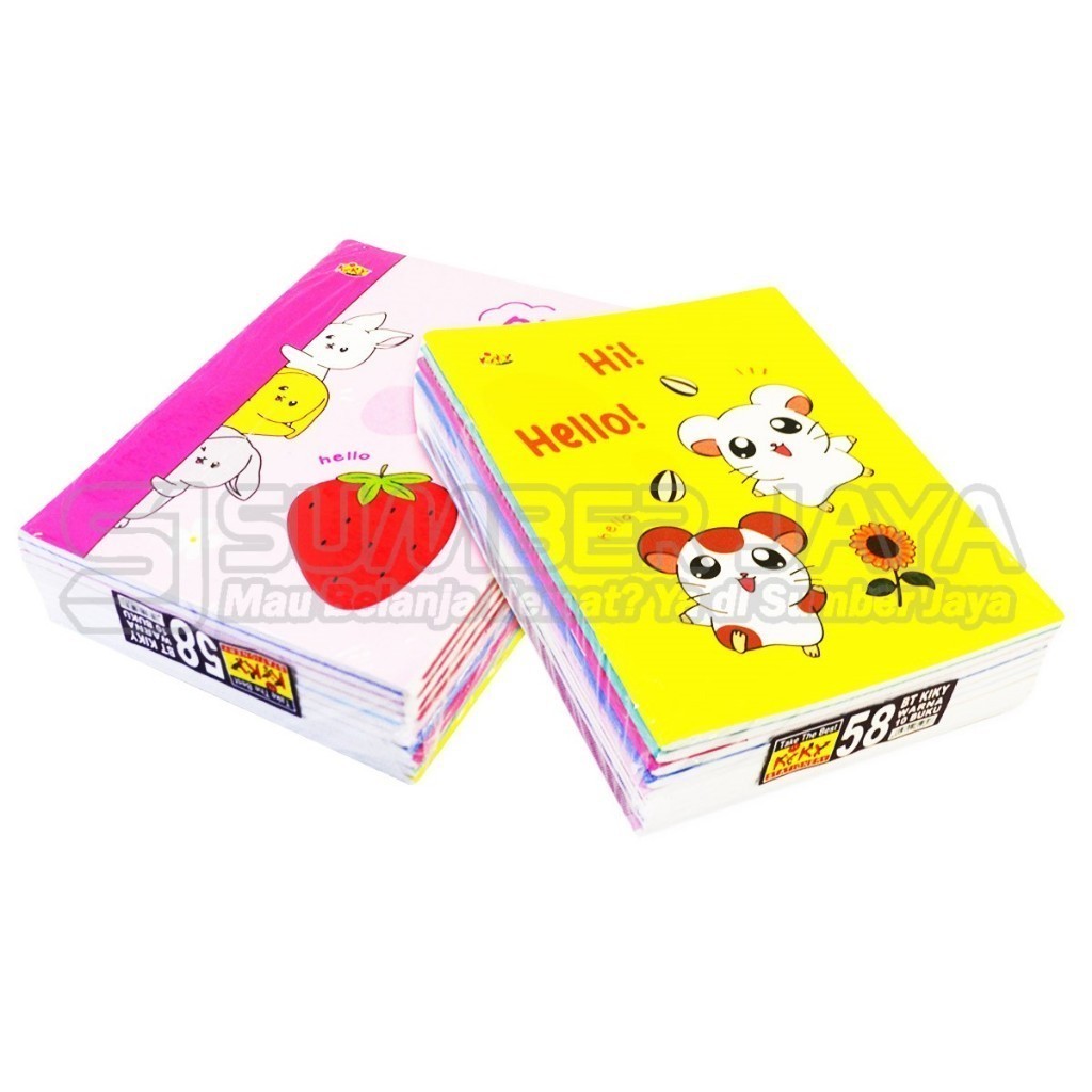 

Buku Tulis Anak Sekolah Kiky 38/58 Lembar / Buku Tulis Sekolah Garis Buku Tulis Pack Isi 10
