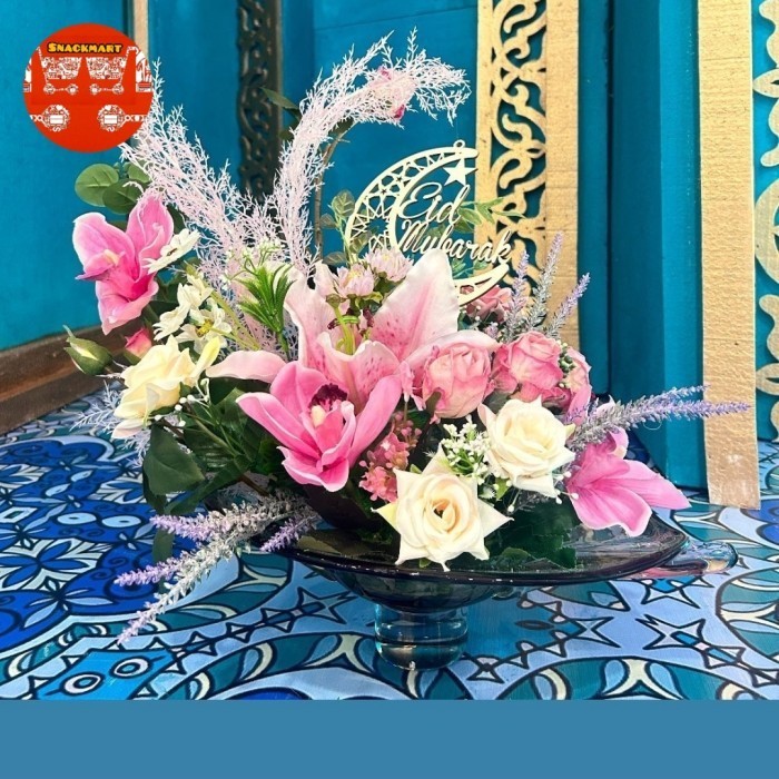 

Dekorasi Ramadan Hiasan Kareem Bunga Set Lebaran Premium model E