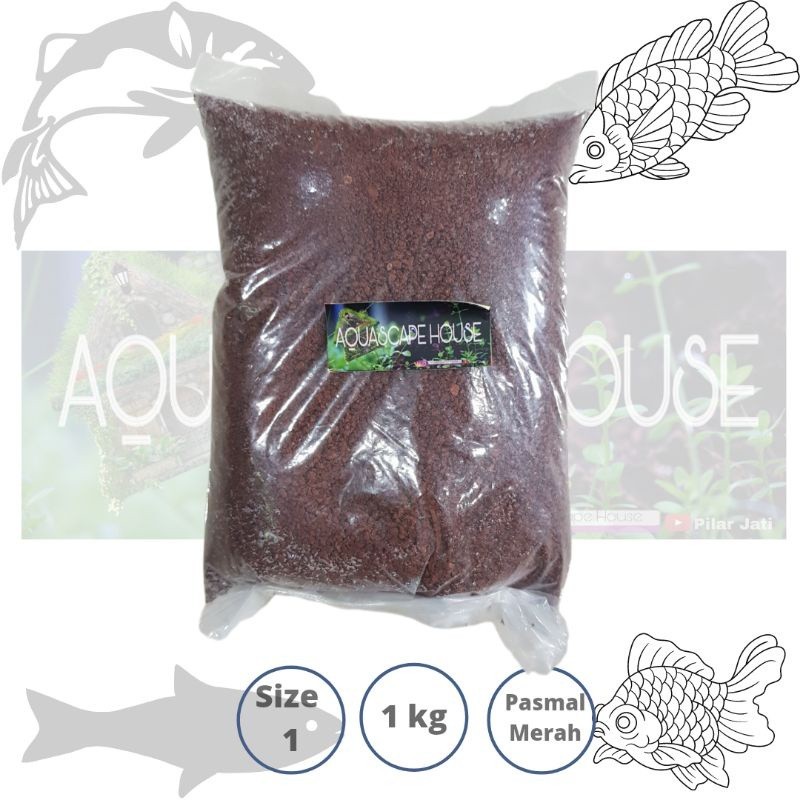Pasir malang merah no1 substrat aquarium tanaman hias substrat channa 1kg