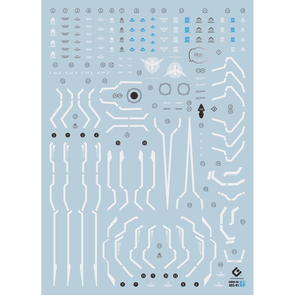 Water Slide Decal MG Gundam 00 QuanT Full Saber 00Q by EVO SIMP