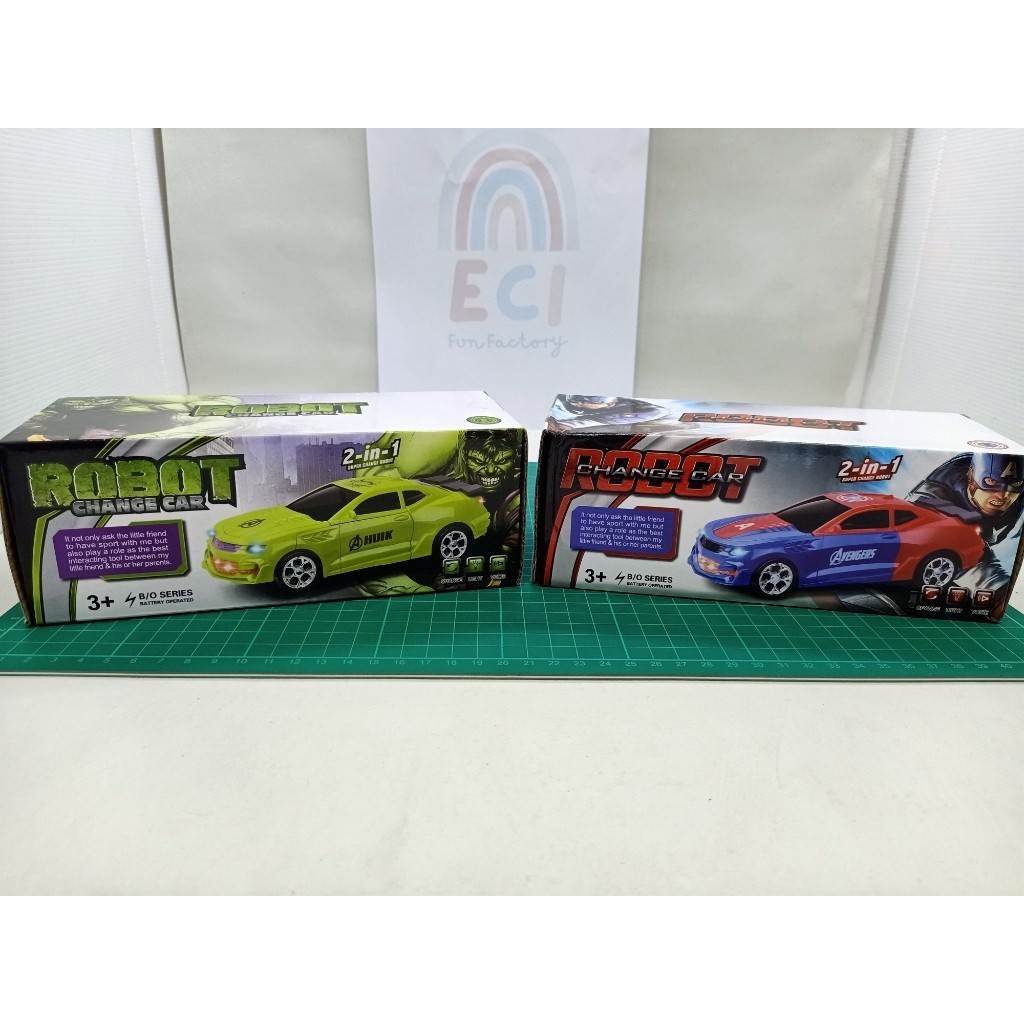MAINAN ROBOT TRANSFORMASI MOBIL ROBOT CHANGE CAR SUPERHERO like Transformer