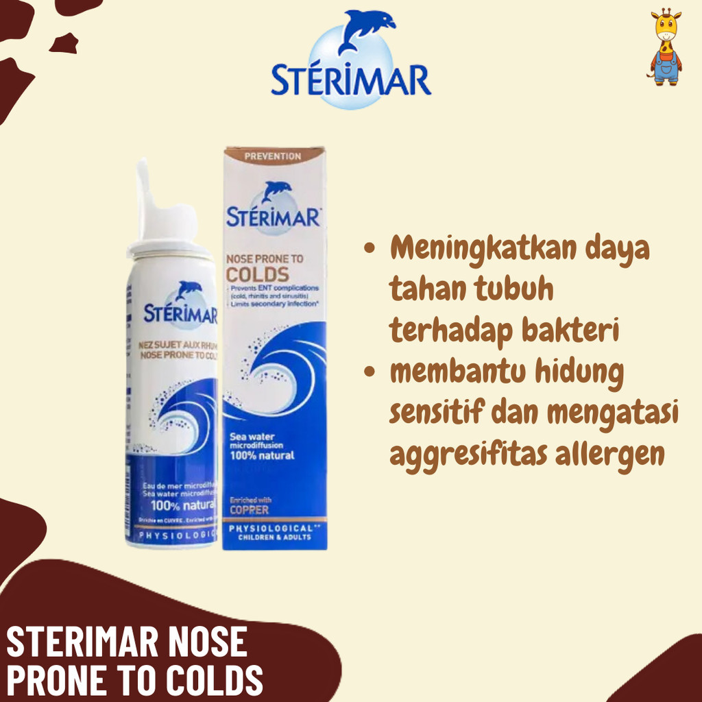Sterimar Nose Prone To Colds - Semprotan Hidung Tersumbat/Pelega Hidung Anak & Dewasa