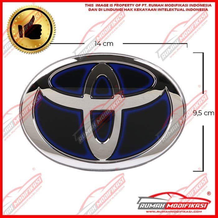Best produk  EMBLEM - LOGO - TOYOTA INNOVA 2010-2015 - HYBRID BLUE - DEPAN  Quality