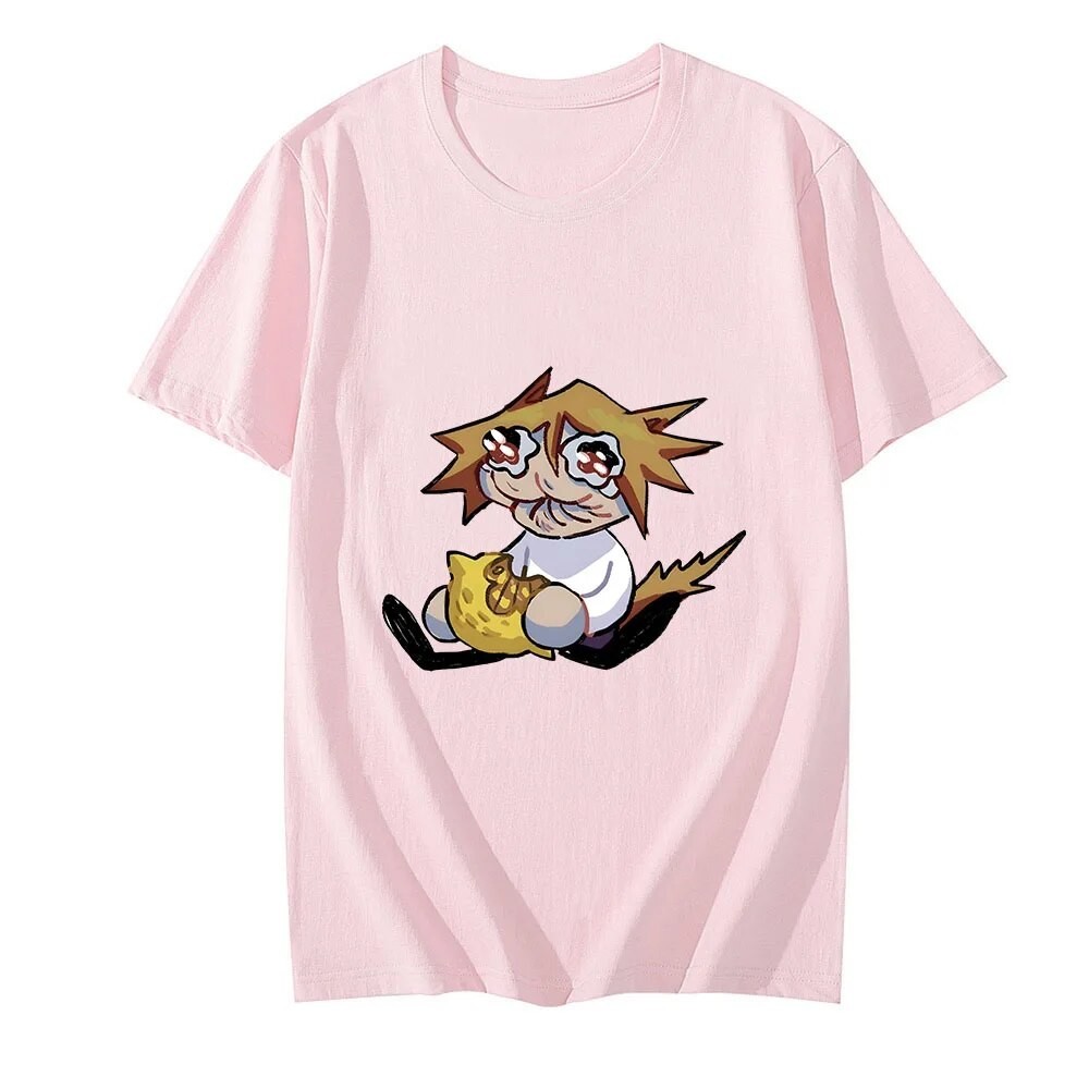 Baju Kaos Melty Blood Neco Arc Cartoon T-shirts for Men Aesthetic Shirts 100% Cotton