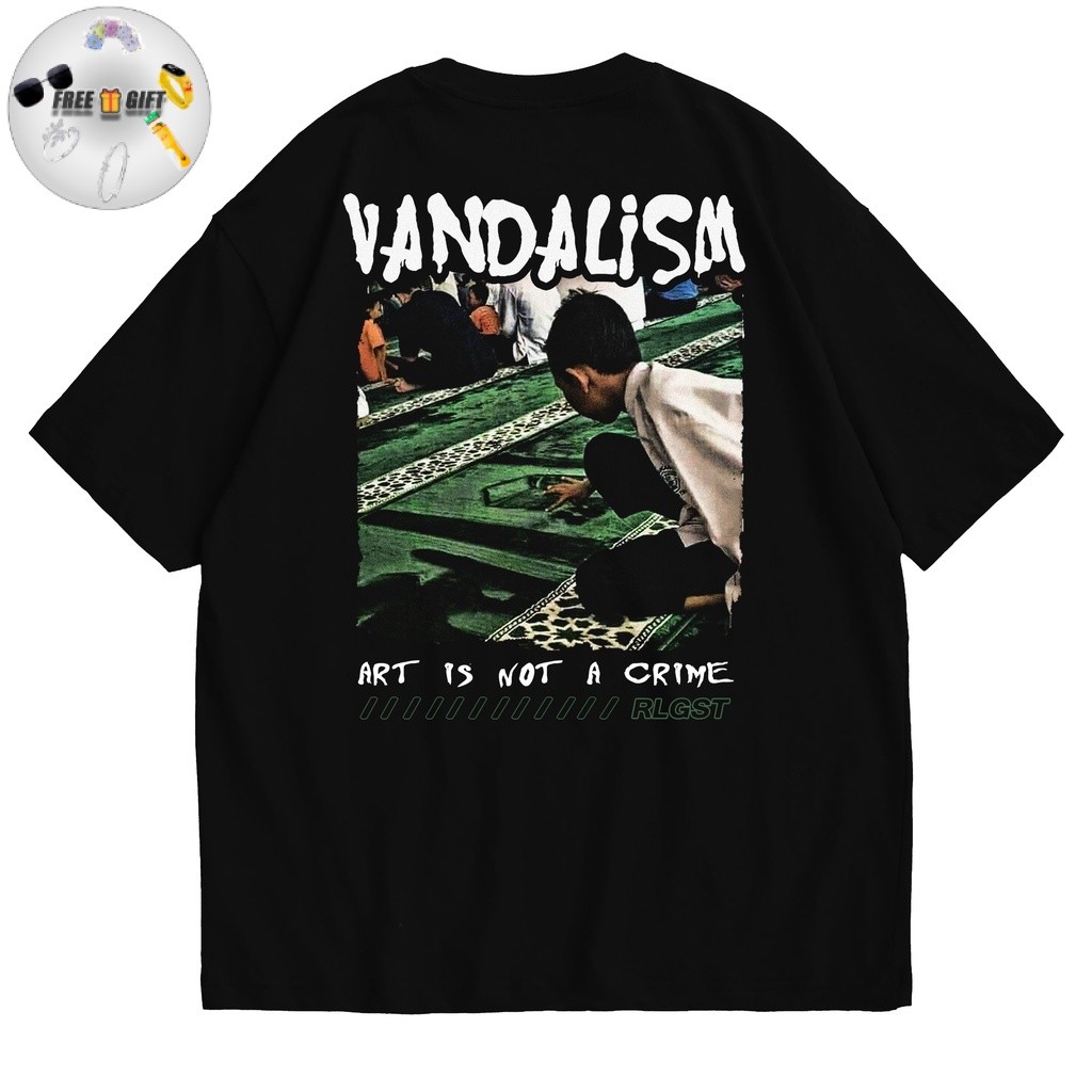 Tshirt  - Vandalism | Kaos Band Metallica | Parodi Plesetan | BAJU MUSIK METAL ROCK