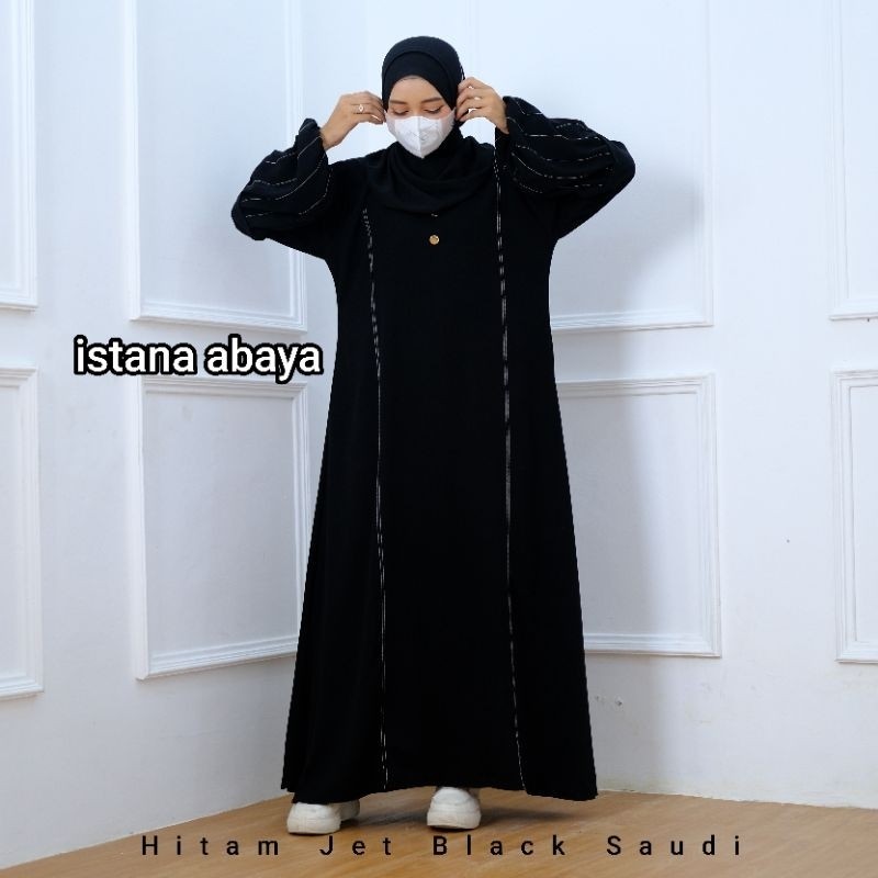 Daviana - Gamis Abaya Safiya Kekinian Cantik dg model Tangan Balon Elegan Baju Lebaran 2026 13D10