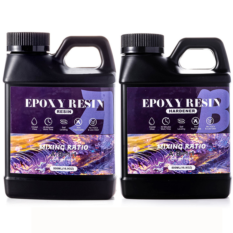 

500/1000ml 1:1 Crystal Clear AB Epoxy Resin High Clarity Fast Drying Resin Glue for Coating and Casting Craft DIY Jewelry Making