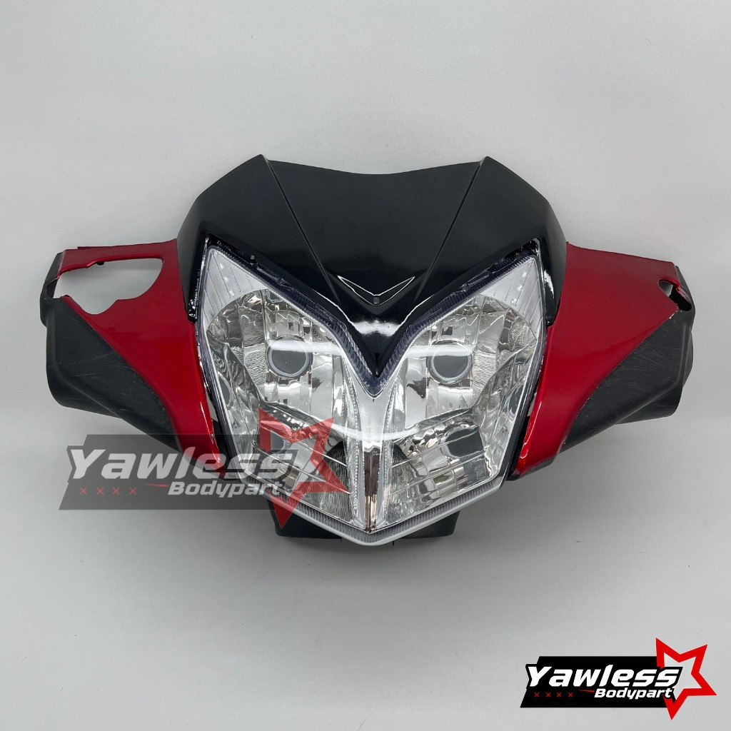 batok depan supra x 125 batman warna merah + reflektor supra x 125 / batok lampu supra x 125