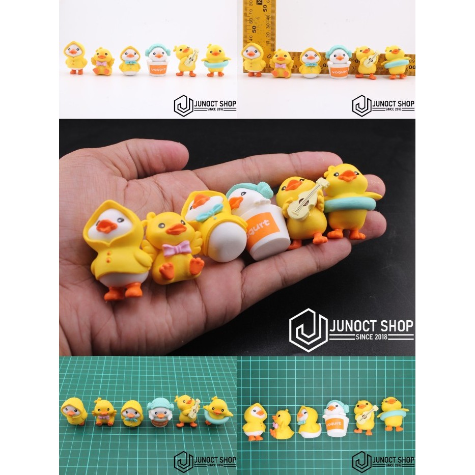 Miniatur Bebek Duck 6 Model Berbeda Aksesoris Hiasan Dekorasi Meja Kerja Dashboard Mobil Interior Ru