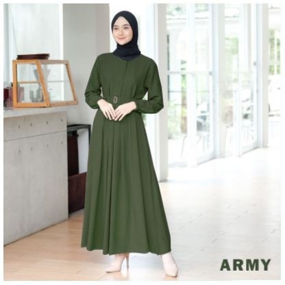 [Gamis Lebaran Terbaru] Tren Baju Gamis Aisyah Polos Hitam Wanita muslimah Remaja Terbaru 2022 - Arm