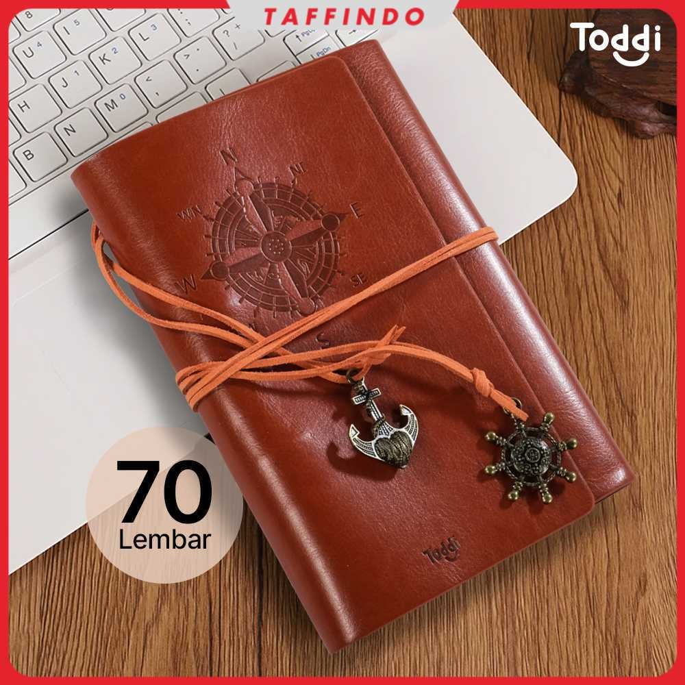 

Toddi Buku Catatan Binder Kulit Notebook Retro Pirate Compass - ZB045