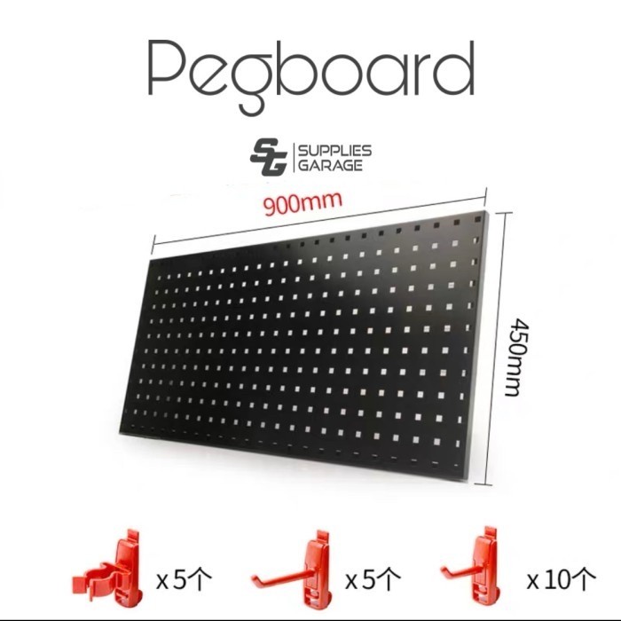 

SG Pegboard Tools Organizer Wall Mount Detailing Workshop layobatorid