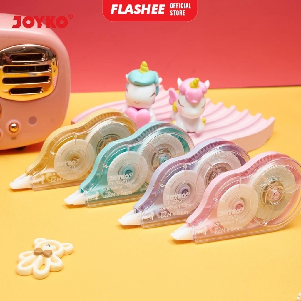 

Flashee Pita Koreksi Correction Tape Joyko Tip Ex Joyko Pastel