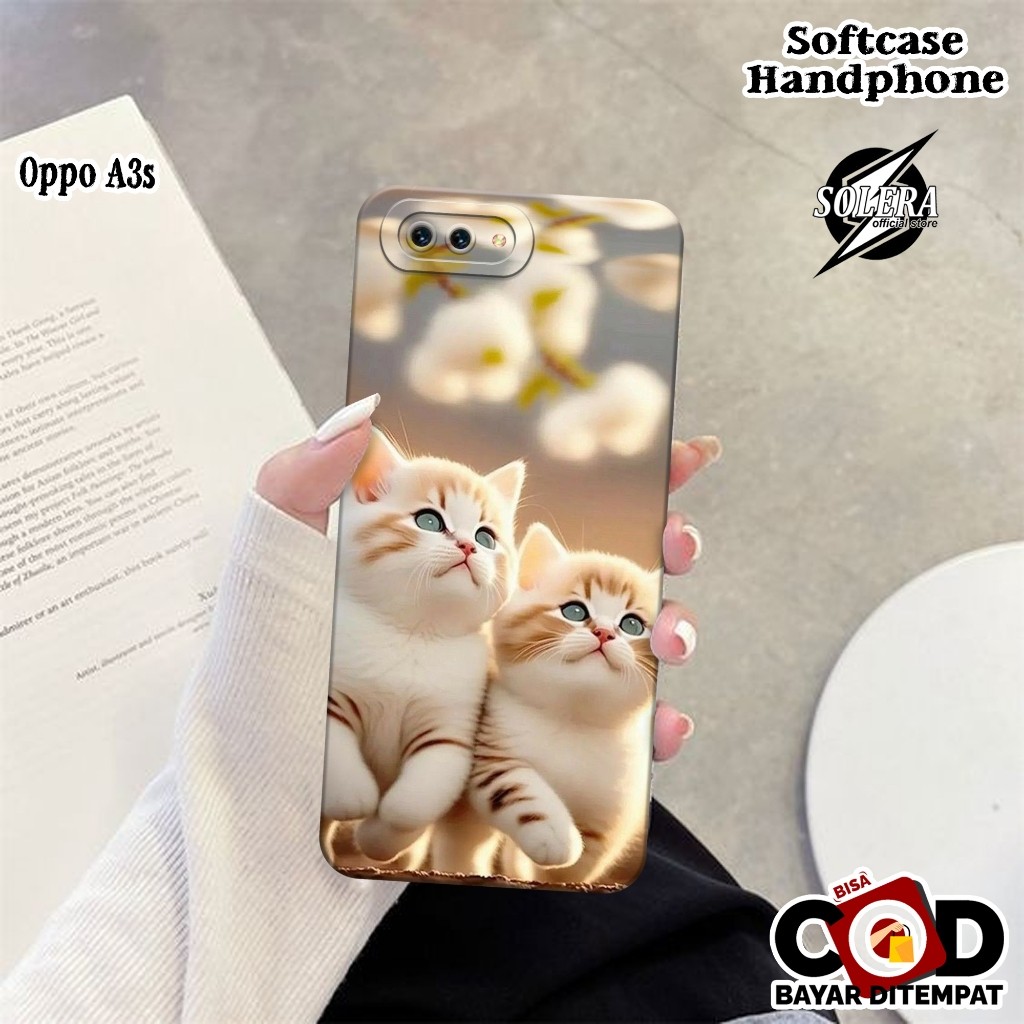 Case Oppo A3s Softcase Oppo A3s Silikon Pro Camera Fashion Case Kartun Kucing Lucu Cover Hp Kesing O