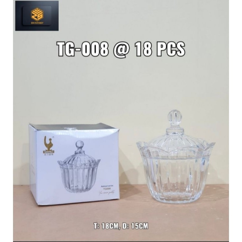 TOPLES KACA KRISTAL TG008/CANDY JAR /TOPLES PERMEN