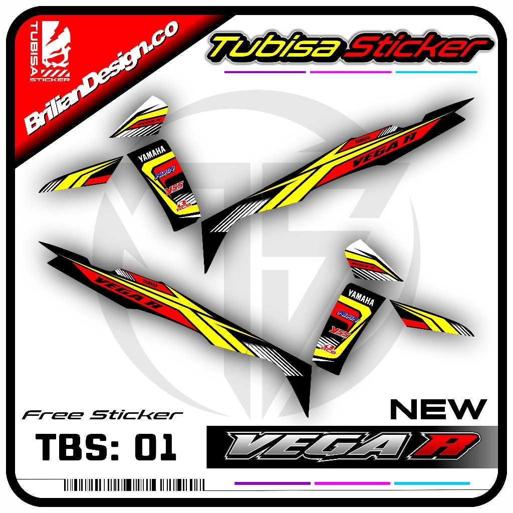 Sticker Striping Variasi New Vega R - Stiker Striping Motor New Vega R