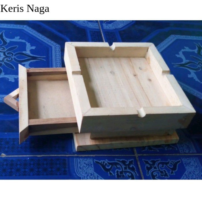 asbak kayu dengan laci-asbak kayu laci-asbak minimalis keren murah LFS3