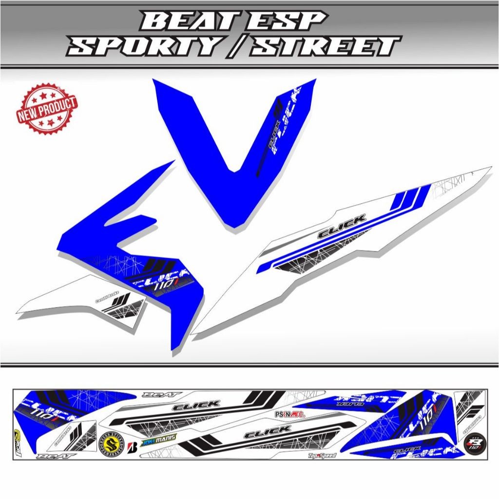 STIKER BEAT STREET VARIASI STRIPING HONDA BEAT ESP STIKER POLET SIMPLE STIKER VARIASI MOTOR