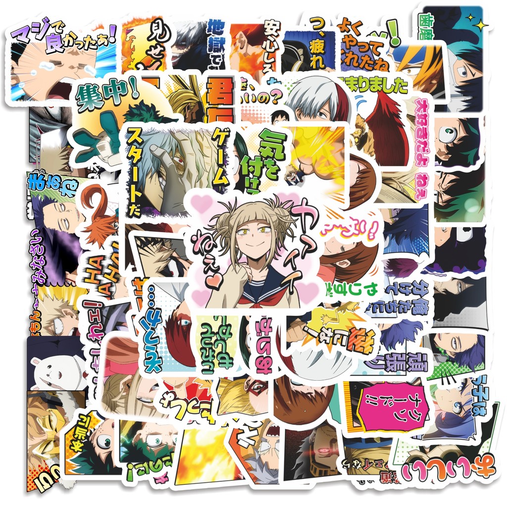 

COD 50 Pcs Stiker My Hero Academia Japan Anime V8 Lucu Anti Air Untuk Dekorasi Notebook Sepeda Skateboard Handphone