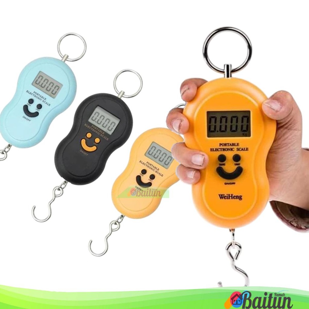 Baitun Timbangan Digital Gantung Kecil / Timbangan Mini Batarai Portable