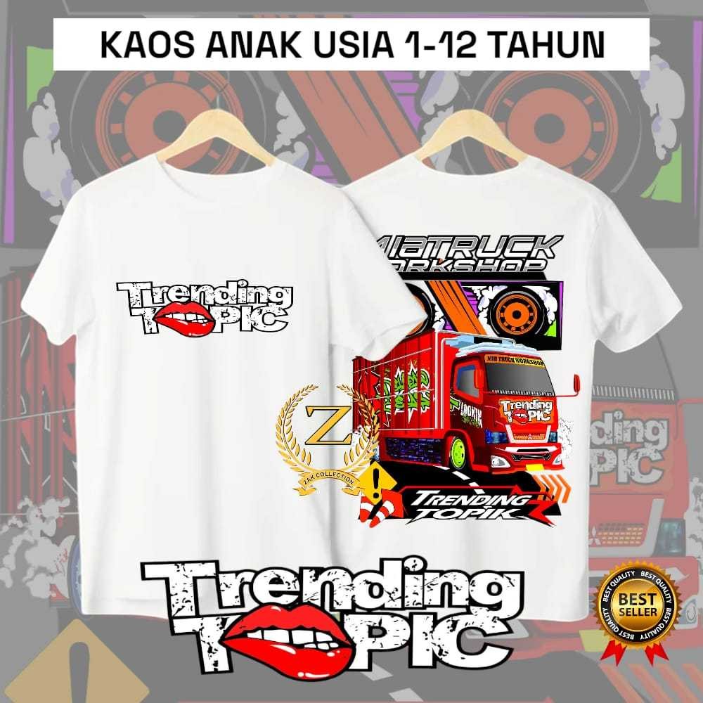 kaos anak truk trending topic usia 1-12 tahun/koas anak truk viral/kaos anak truk terbaru