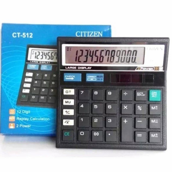

Kalkulator 12Digit CT 512 CHECK & CORRECT CALCULATOR - Kalkulator Meja . CT512